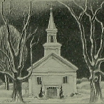 Ernest Fiene "Colonial Church" lithograph
