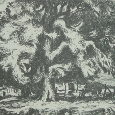 Nathaniel Pousette-Dart "Gods Tree" 1937 lithograph