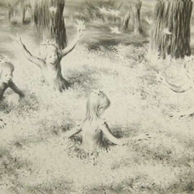 Leaves by Lawrence Beall Smith, 1970 Lithograph