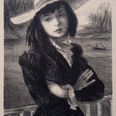 In the Park by Robert Philipp, 1948 Lithograph
