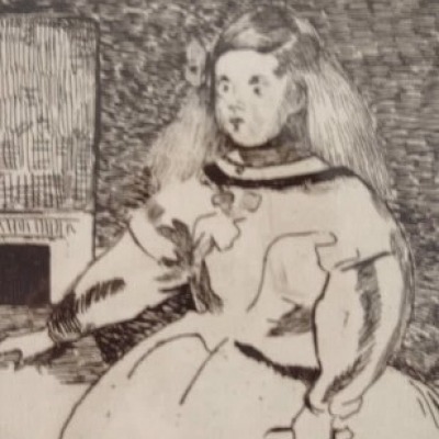 Infante Marguerite by Edouard Manet, Etching 1862