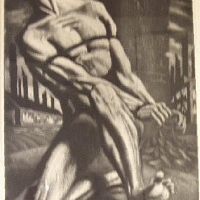 Enough! By Harry Sternberg, Etching 1947
