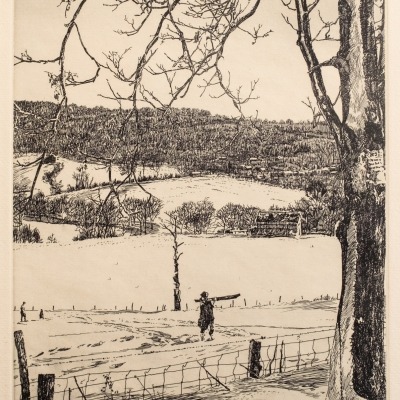 Philip Kappel; Powder Snow; Etching 1953