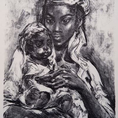 Carib Mother by Marion Greenwood. 1954 Lithograph