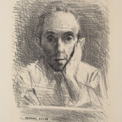 Self Portrait by Raphael Soyer, Lithograph 1954
