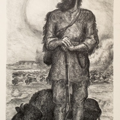 The Plainsman by John Steuart Curry, Lithograph 1945