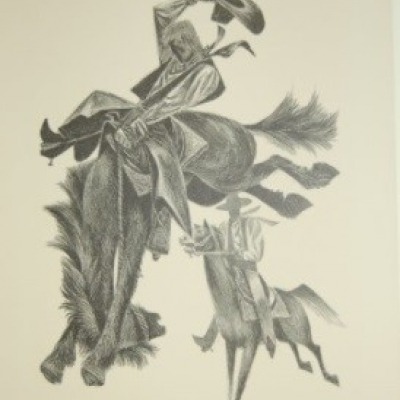High, Wide and Handsome by Fletcher Martin, 1950 Lithograph