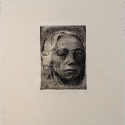 Self Portrait by Käthe Kollwitz, 1912 Etching	put framed dimensions in db