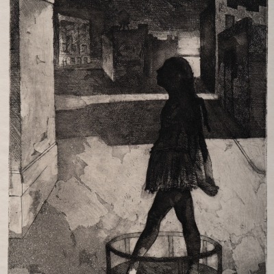 Homage to Degas by Chaim Koppelman, 1929 Aquatint Etching