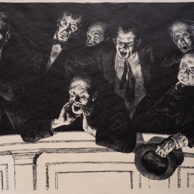 The Hecklers by Joseph Hirsch, 1948 Lithograph