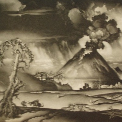 Valley of Wrath by Reynold Weidenaar, 1951 Aquatint Etching 